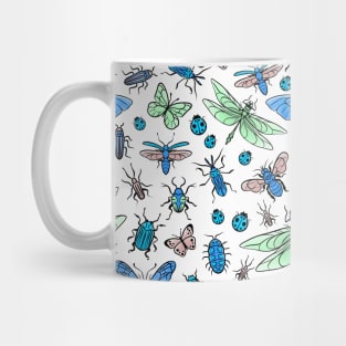 Pretty bugs, butterflies and dragonflies pattern Mug